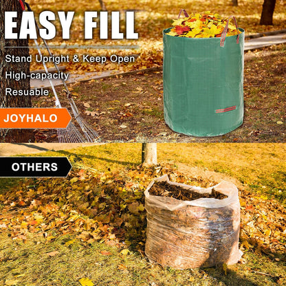 Outdoor Metal Leaf Bag Holder Stand, Fits 30-45 Gal Garbage Bags, Portable | Yard waste bag holder, Garden trash bag frame, Freestanding leaf bag stand, Camping garbage can, Disposable bag holder