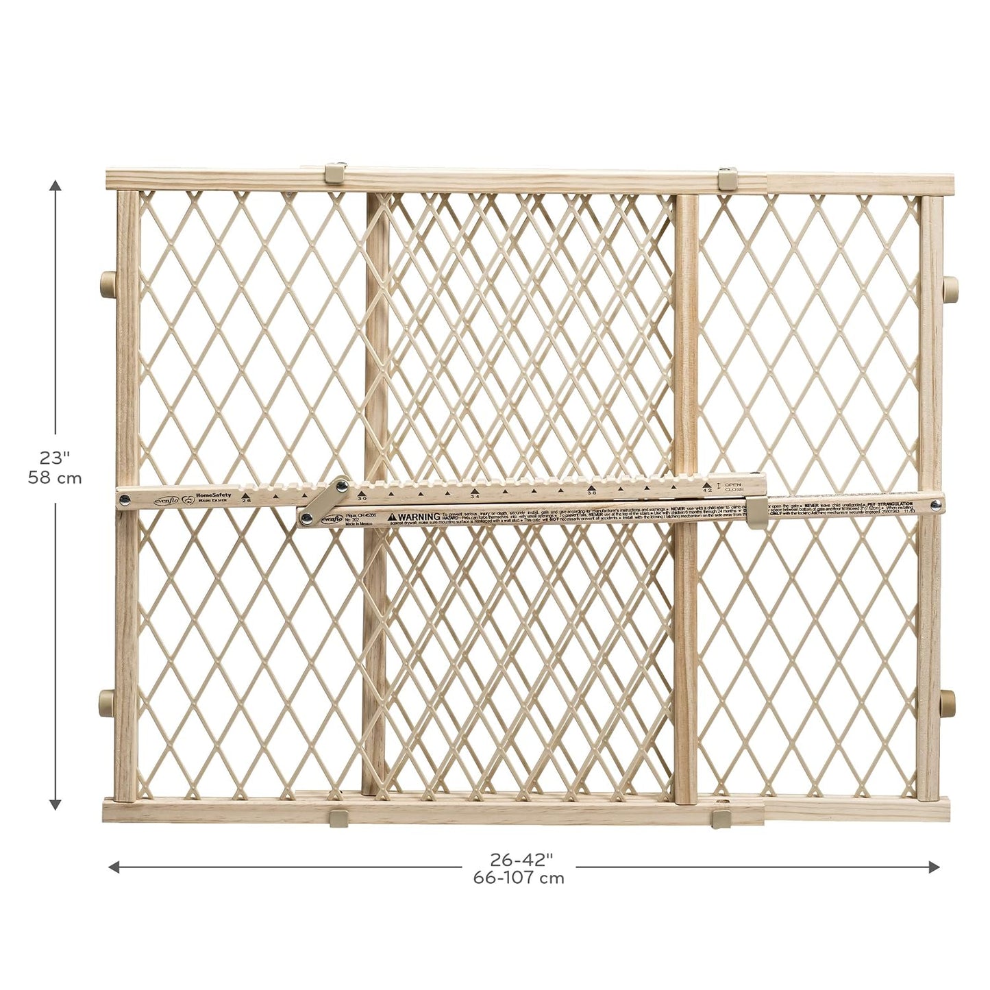 Position & Lock Adjustable Wood Baby Gate (Farmhouse Collection)