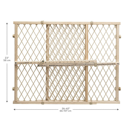 Position & Lock Adjustable Wood Baby Gate (Farmhouse Collection)