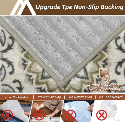 COSY HOMEER Stair Treads for Wooden Steps Non Slip Washable 8" X 30" 4pcs | Self Adhesive,Peel and Stick,Soft Carpet Stair Treads for Kids,Elder,Pet,Residue Free,Reusable Stair Runner,Multi-Surface Use