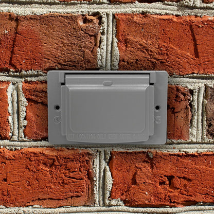 Sigma 14249 Weatherproof 1-Gang Horizontal GFCI Receptacle Cover, Gray