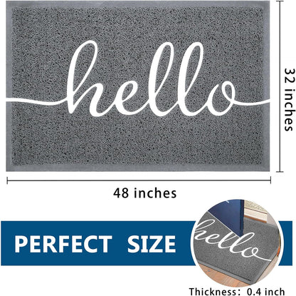 EARTHALL Door Mat Outside Inside Home Doormat, 30"x17.5", Durable Floor Mat Non Slip Mat Ultra Absorb Mud Easy Clean Front Doormat for Garage, Entryway, Patio, High Traffic Areas, Black