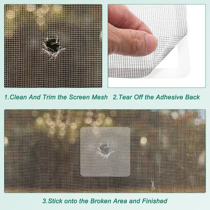 uxcell Window Screen Repair Kit, 5Pcs Gray Screen Repair Kit, Fiberglass Screen Tape Mesh Repair Adhesive Screen Patch Repair Kit for Window or Doors Screen, 4"x 4"(10cm x 10cm)