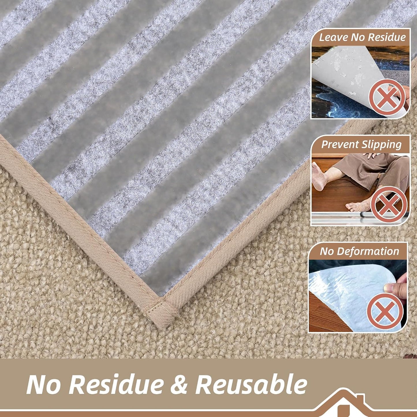 BEQHAUSE Stair Treads for Wooden Steps 28inX9in, Non Slip Carpet Stair Treads Indoor Stair Runners Machine Washable, Soft Stair Rugs Mat Surface Polyester TPE Backing, 4pcs, Charcoal