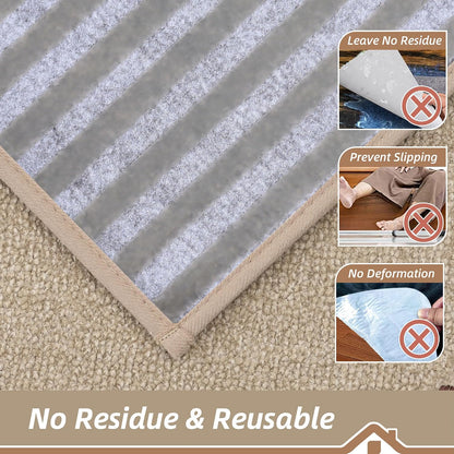 BEQHAUSE Stair Treads for Wooden Steps 28inX9in, Non Slip Carpet Stair Treads Indoor Stair Runners Machine Washable, Soft Stair Rugs Mat Surface Polyester TPE Backing, 4pcs, Charcoal