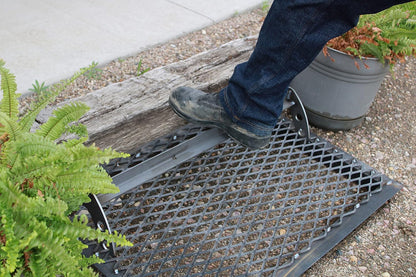 Steel Expanded Iron Heavy Duty Outdoor Boot and Shoe Scraper Cleaner 19 to 34 Inches (22x34 Inches Large)