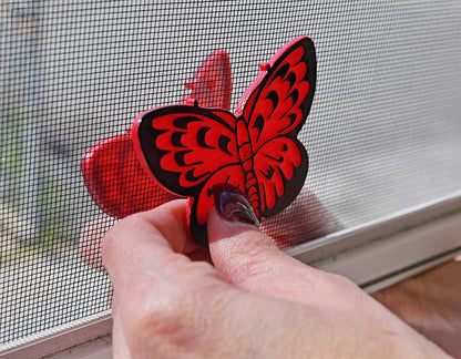 HOME-X 3D Butterfly Screen Patches, Mesh Door Repair Kit, Decorative Patch Set of 3