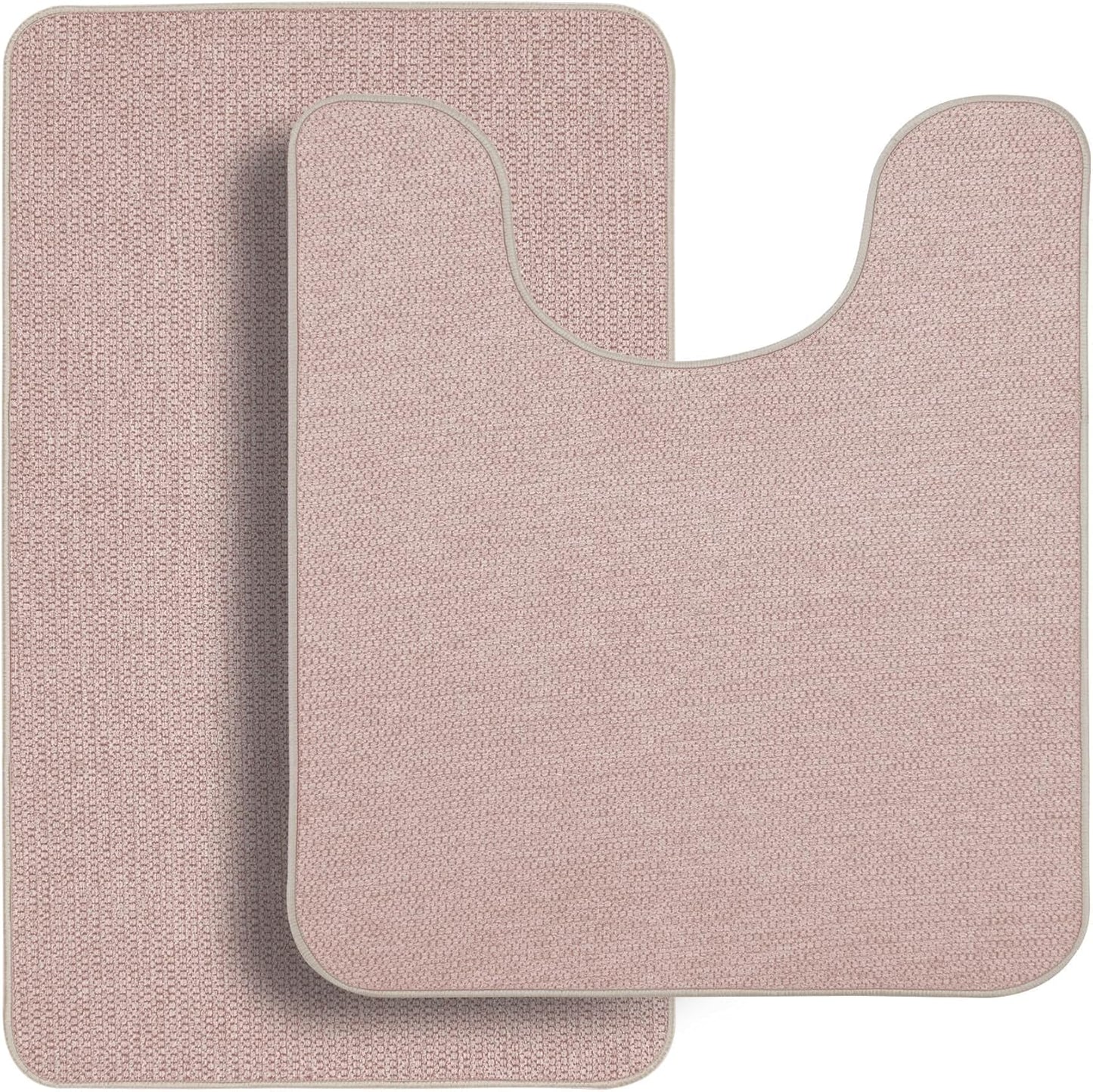 Bath Mat,Ultra Thin Bathroom Rugs,Rubber Bath Mats for Bathroom,No Slip Bath Rugs,Quick Dry,Machine Washable,Low Pile,Absorbent,Shower Outside,Sink,Home Decor Accessories.Grey,1'5"x2'3"(17x27Inch)