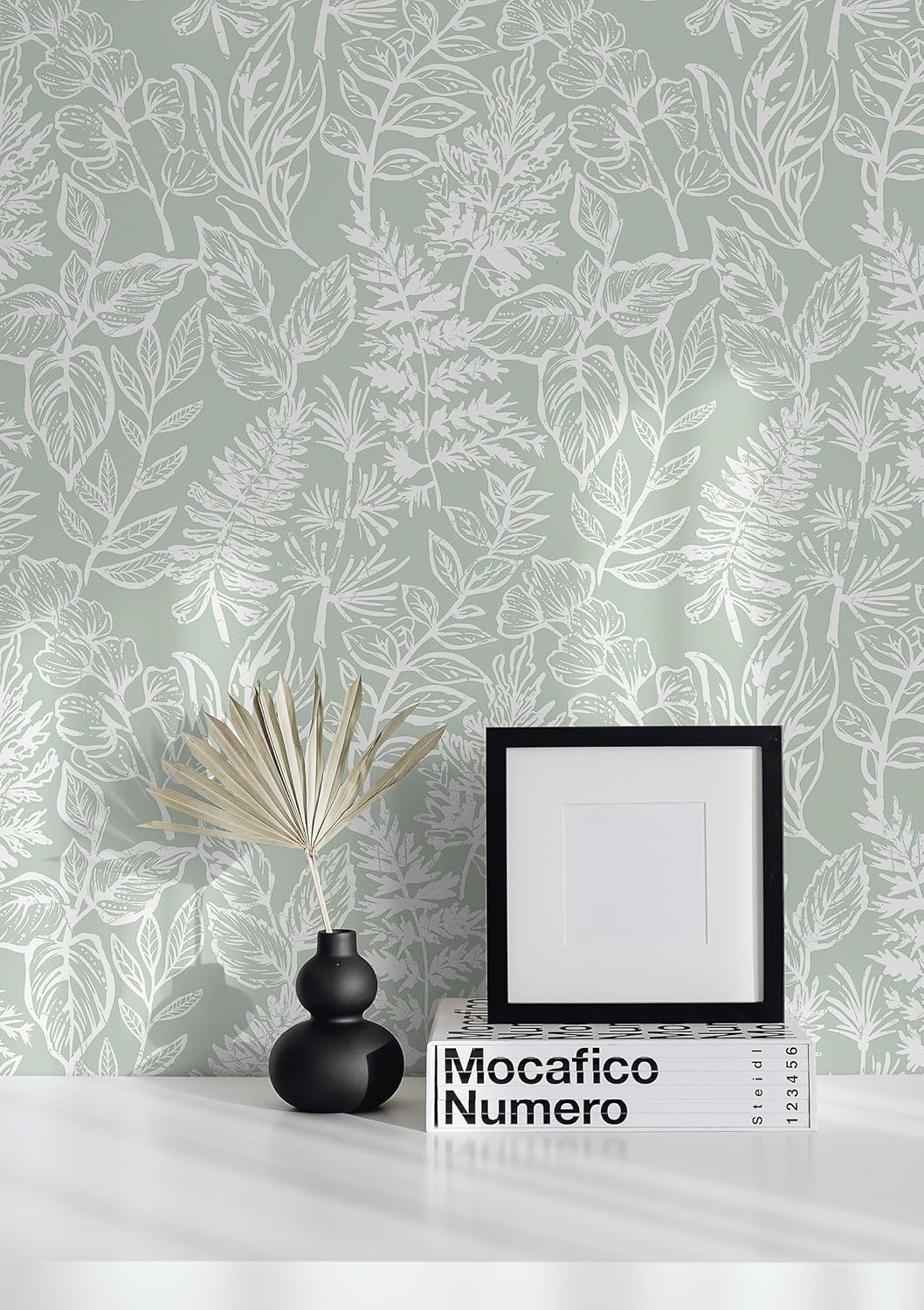 Safiyya Peel and Stick Wallpaper Boho Modern Beige Leaf Contact Paper Peel and Stick Wall Paper Self Adhesive Removable Wallpaper for Bedroom Bathroom Vinyl Roll 78.7"x17.3"