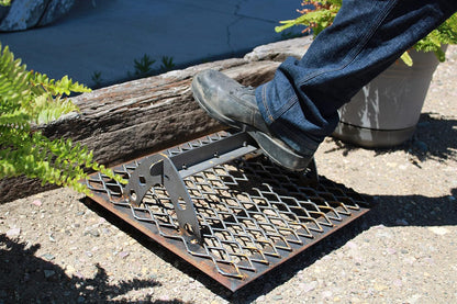 Steel Expanded Iron Heavy Duty Outdoor Boot and Shoe Scraper Cleaner 19 to 34 Inches (22x34 Inches Large)