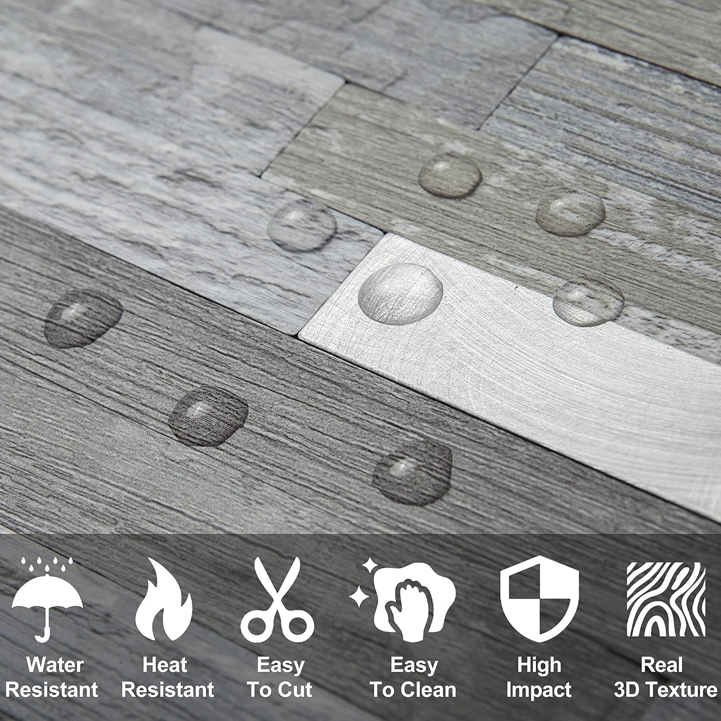 DICOFUN 10-Sheet Peel and Stick Backsplash Wall Tile, PVC Kitchen Backsplash Peel and Stick in Sandstone, 9.4 sq.ft