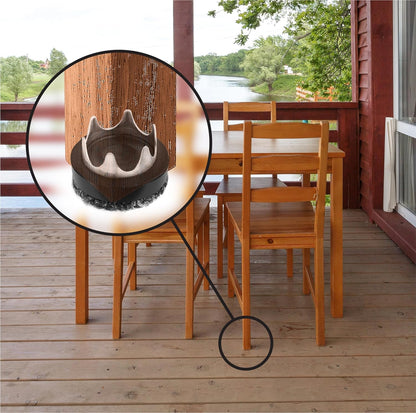 GorillaFelt Chair Leg Floor Protectors/Felt Chair Glides (Set of 16) Tap-On Felt Furniture Pads Guaranteed to Stay On, 1 Inch Round Chair Sliders
