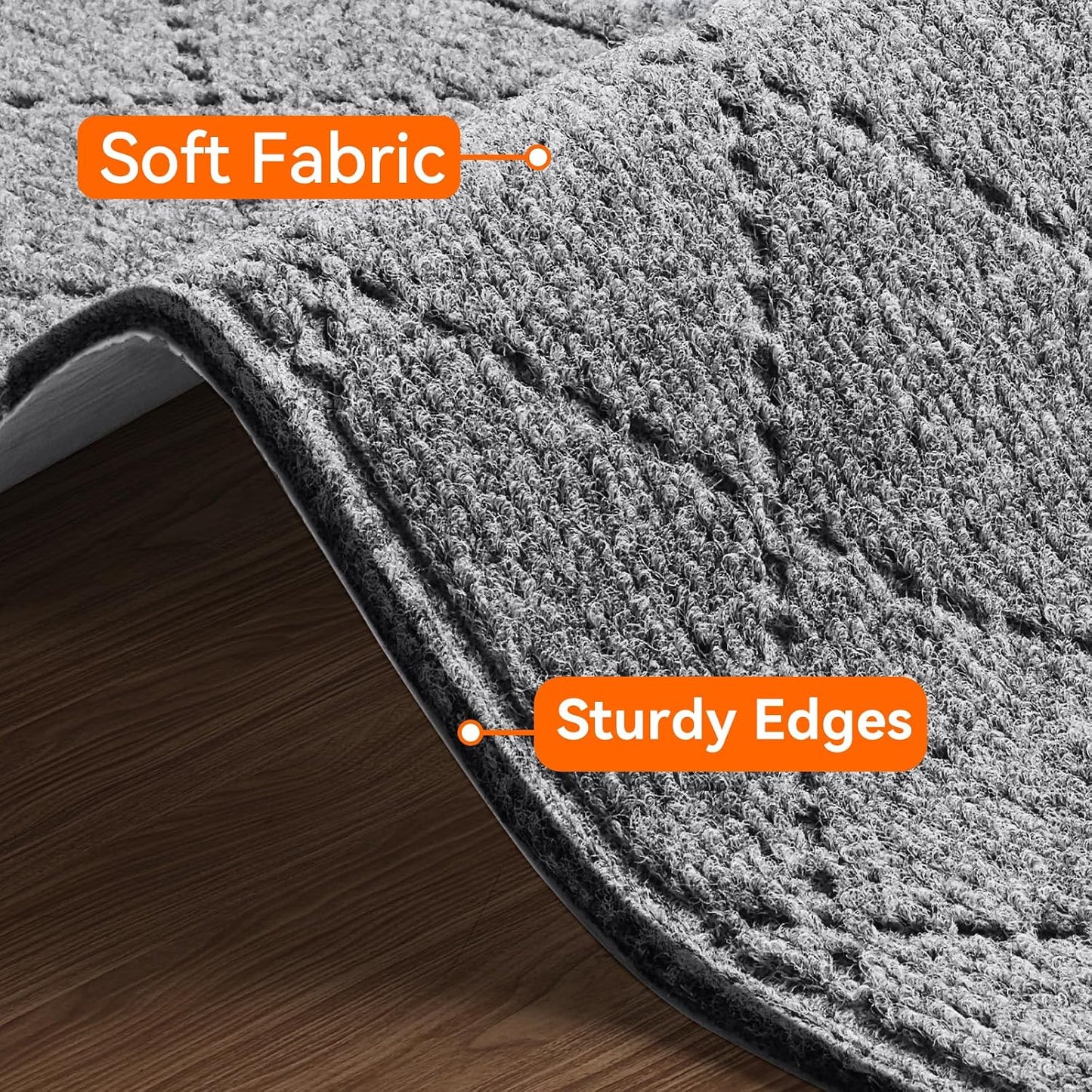 Stair Treads for Wooden Steps 15 PCS - 8’’ x 30’’, Non Slip Stair Runner, Machine Washable Stair Rugs Strips for Kids Pets and Elderly, Indoor Carpet for Stairs (Grey)