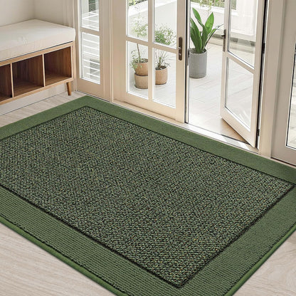 BEQHAUSE Indoor Door Mat 20" x 32", Dirt Trapper Door Mats Non-Slip Entryway Rugs Washable, Resist Dirt Absorbent Welcome Mat, Low Profile Floor Mats for Front Back Door and Entryway, Taupe