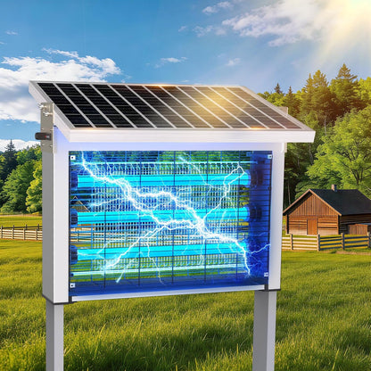 Powerful Large Solar Bug Zapper for 3000 sq.ft with 13FT Extension Cord | Rechargeable Outdoor Mosqutio Killer with 13W Solar Panel, Waterproof Solar Bug Zapper for Patio Garden Backyard RV Camping