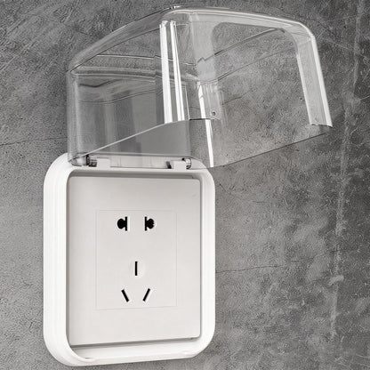 Weatherproof Outside Outlet Cover, Outdoor Large Plug and Receptacle Protector, Plastic Wall Socket Plug Protector for Bathroom, Kitchen, Balcony (Clear)