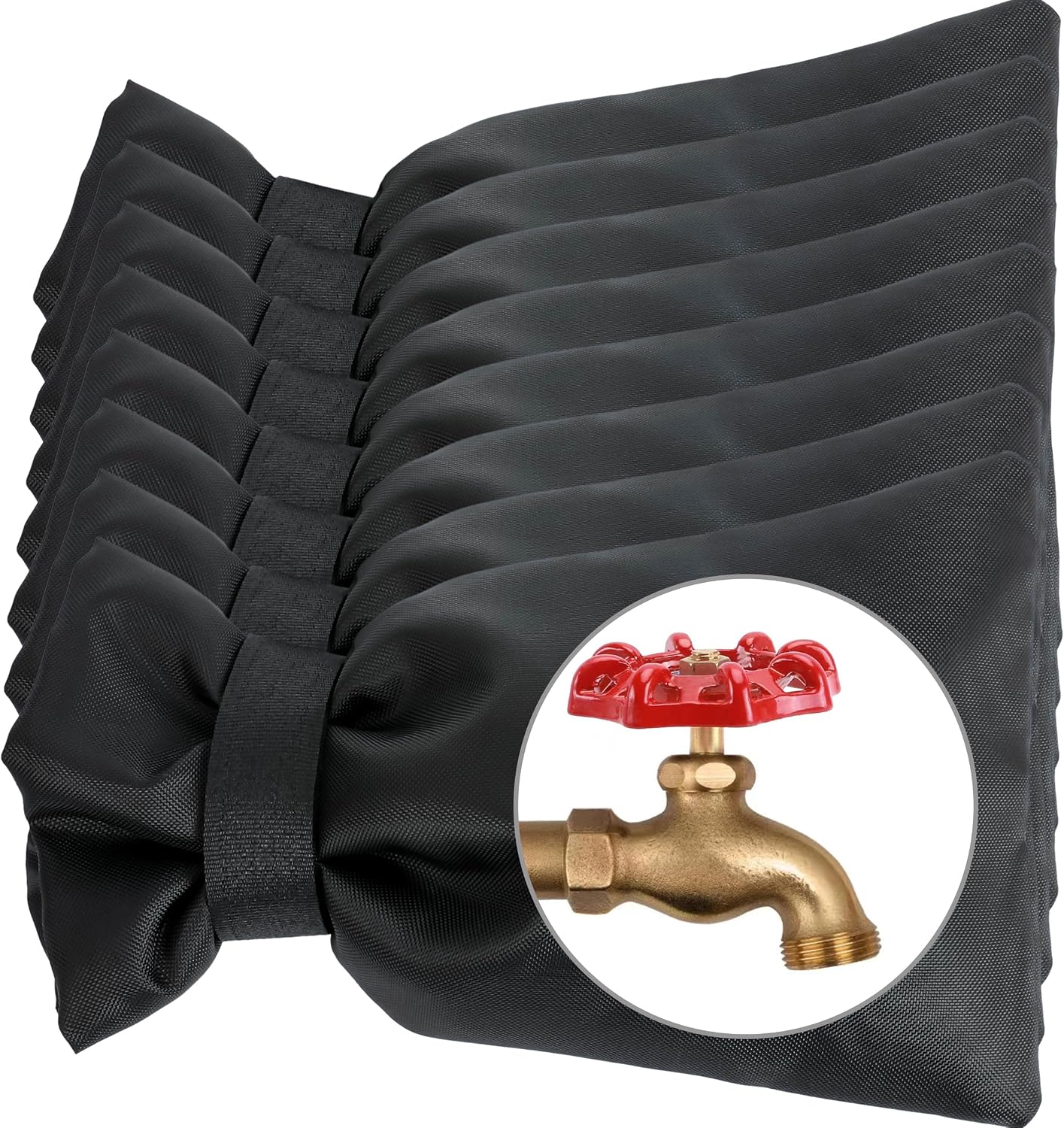 Outdoor Faucet Covers for Winter,2 Pack Faucet Cover Freeze Protection,Insulated Anti-Freeze Waterproof Material,Reusable Faucet Cover Socks for Various Faucet Spigot,Pipe,Garden Hose Bib
