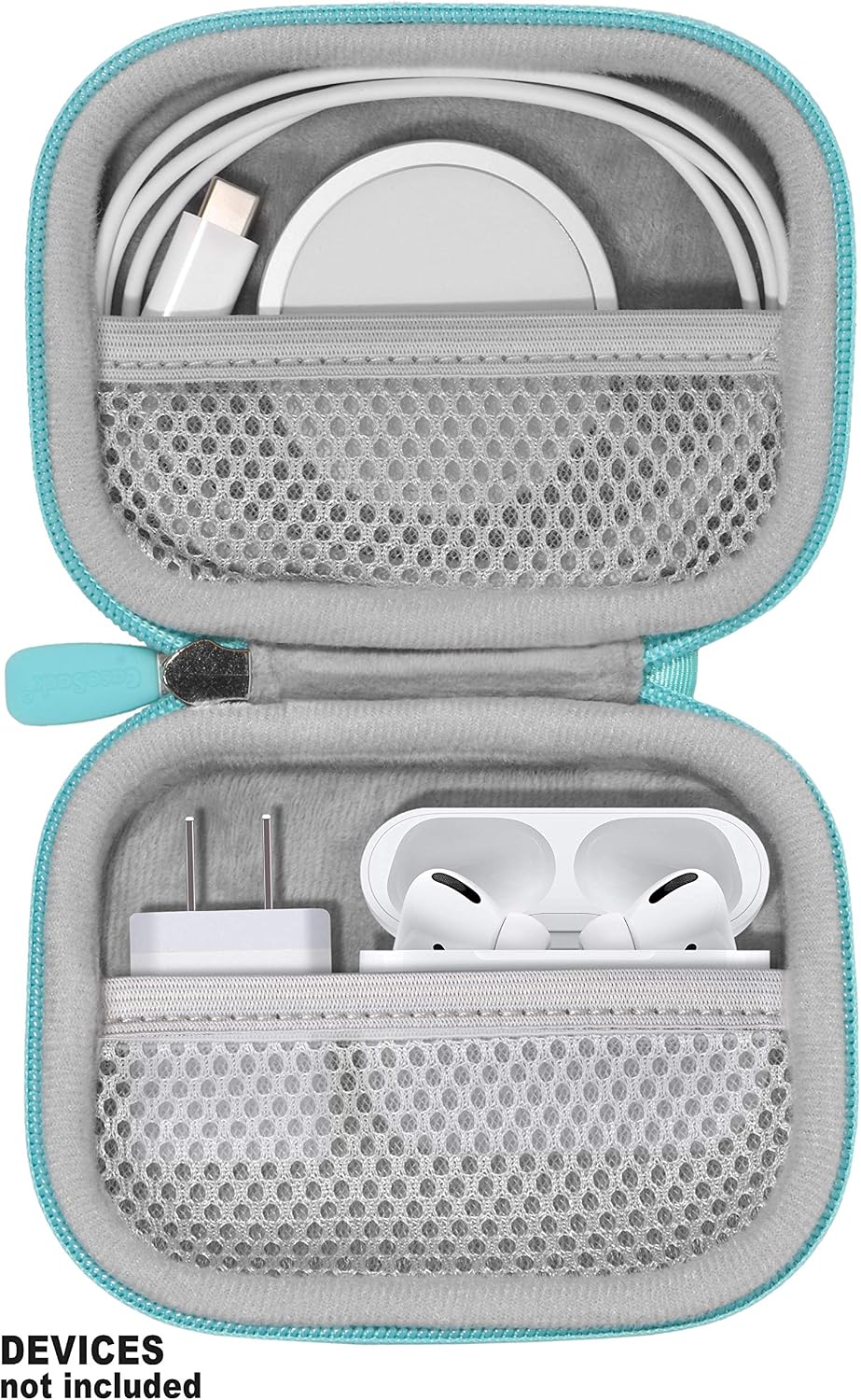 All-in-One Case for iPhone MagSafe Charger & Battery Pack, Storage for Accessories/Power Adapter/Charge Cable/Docks, Compatible with AirPods 4/ Pro 3/2/ 1