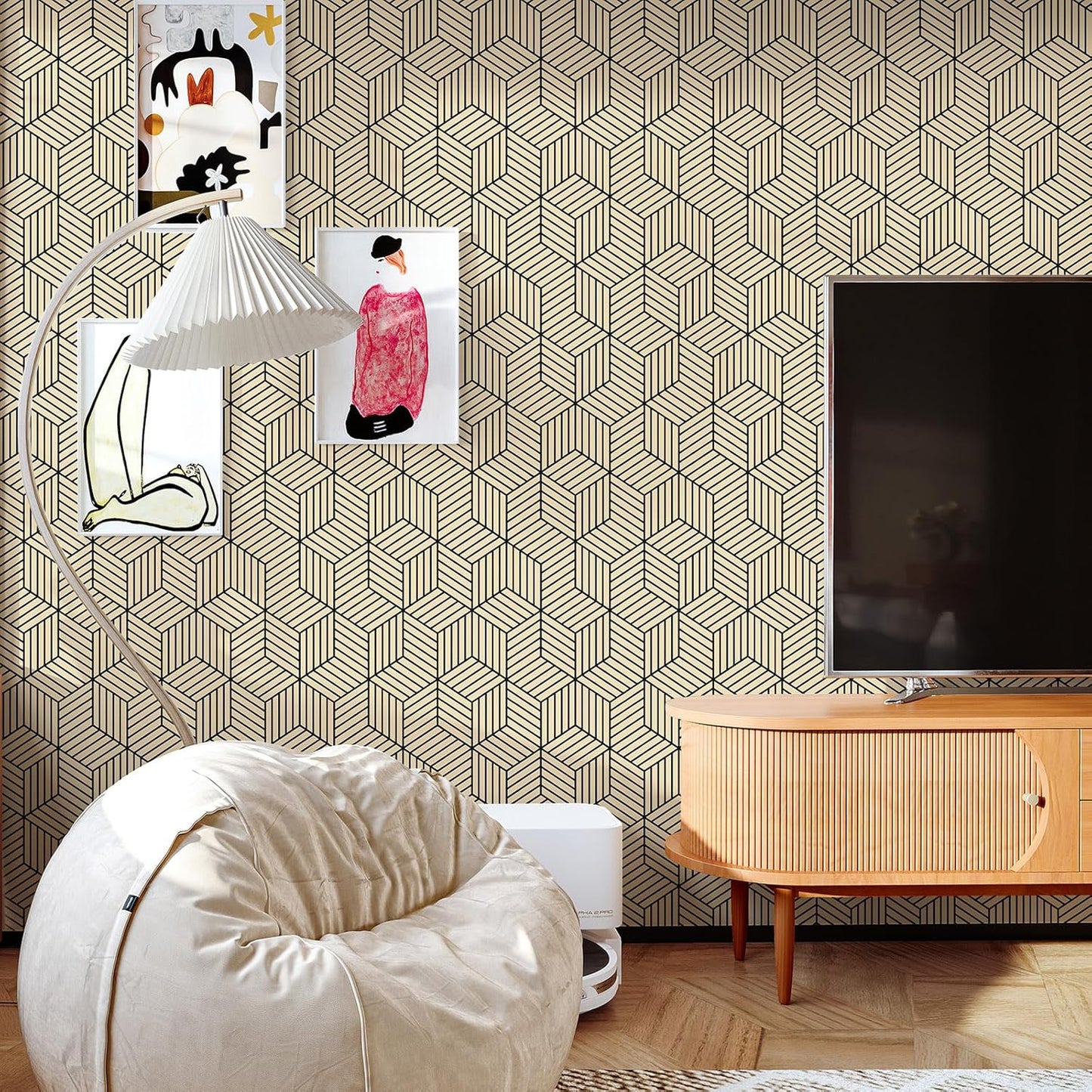 MelunMer Geometric Peel and Stick Wallpaper Gold 118In L 17.7In W Self Adhesive Removable Wallpaper for Bedroom/Bathroom Waterproof Modern Contact Paper for Cabinets Gold Contact Paper Shelf Liner