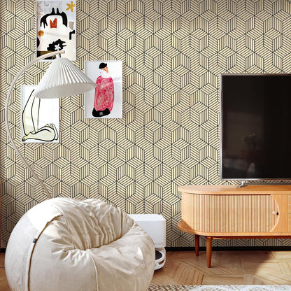 MelunMer Geometric Peel and Stick Wallpaper Gold 118In L 17.7In W Self Adhesive Removable Wallpaper for Bedroom/Bathroom Waterproof Modern Contact Paper for Cabinets Gold Contact Paper Shelf Liner