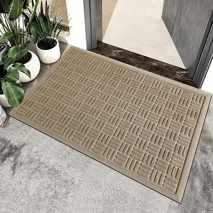Mibao Front Door Mat, Heavy Duty Durable Welcome Mat for Outdoor Indoor, Dirt Trapper Waterproof Super Absorbent Door Mat for Entryway Outside Patio Porch, 29.5" x 17", Grey
