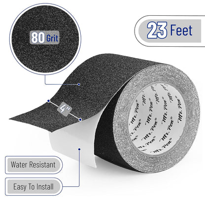 Mr. Pen- Grip Tape, 2 Inch, 23 Feet, Anti Slip/Non Skid Tape, Grip Tape | Friction Tape for Stair, Black Grip Tape Roll, Waterproof