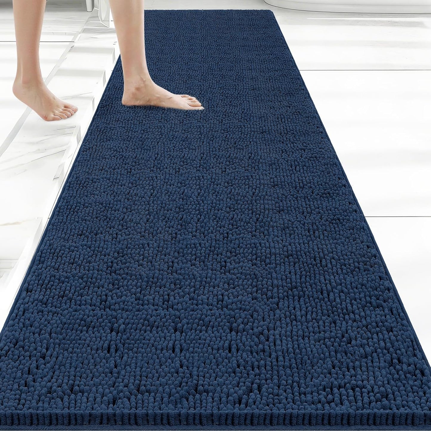Bcoimo Bathroom Rugs 24x17, Bath Mats for Bathroom Non Slip with Rubber Backing,High Absorbent Microfiber Bath Rugs Quick Drying, Machine Washable, Durable Decor