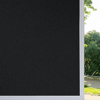 rabbitgoo Window Privacy Film, Frosted Glass Window Clings, Static Cling UV Heat Blocking Door Stickers for Home Bathroom, Removable Indoor Decal Coverings Day and Night, Pure, 17.5 x 78.7 Inches