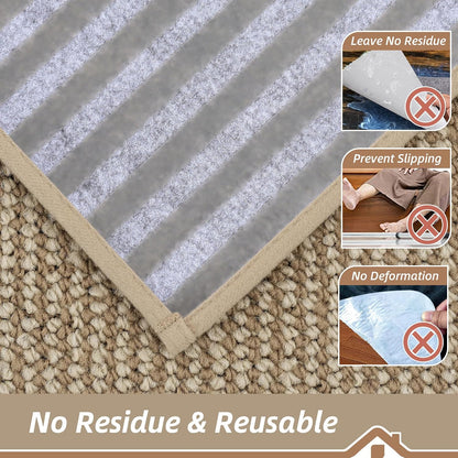 BEQHAUSE Stair Treads for Wooden Steps 28inX9in, Carpet Stair Treads Non Slip Indoor, Machine Washable Stair Runners for Kids Elders and Pets, Carpet for Stair Rugs Mat, TPE Backing, 4pcs, Taupe