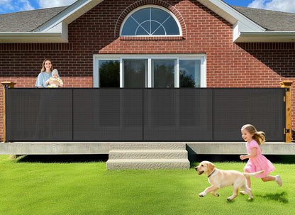 71 inch Retractable Baby Gates, EZIGO Extra Wide Baby Gate for Large Opening Extra Long Mesh Gate for Kids or Pet Dog Gate Child Safety Gate for Stairs Hallways Doorway Indoor Outdoor, Gray