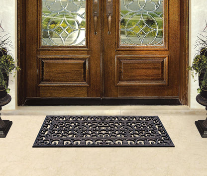 A1HC Outdoor Doormat, Natural Rubber, 18" x48”, Ideal for Outside entryway,Dirt Shoe Scraper,Heavy Duty Door mat for Indoor Outdoor,Rug Mats for Entry,Patio, Welcome Mats
