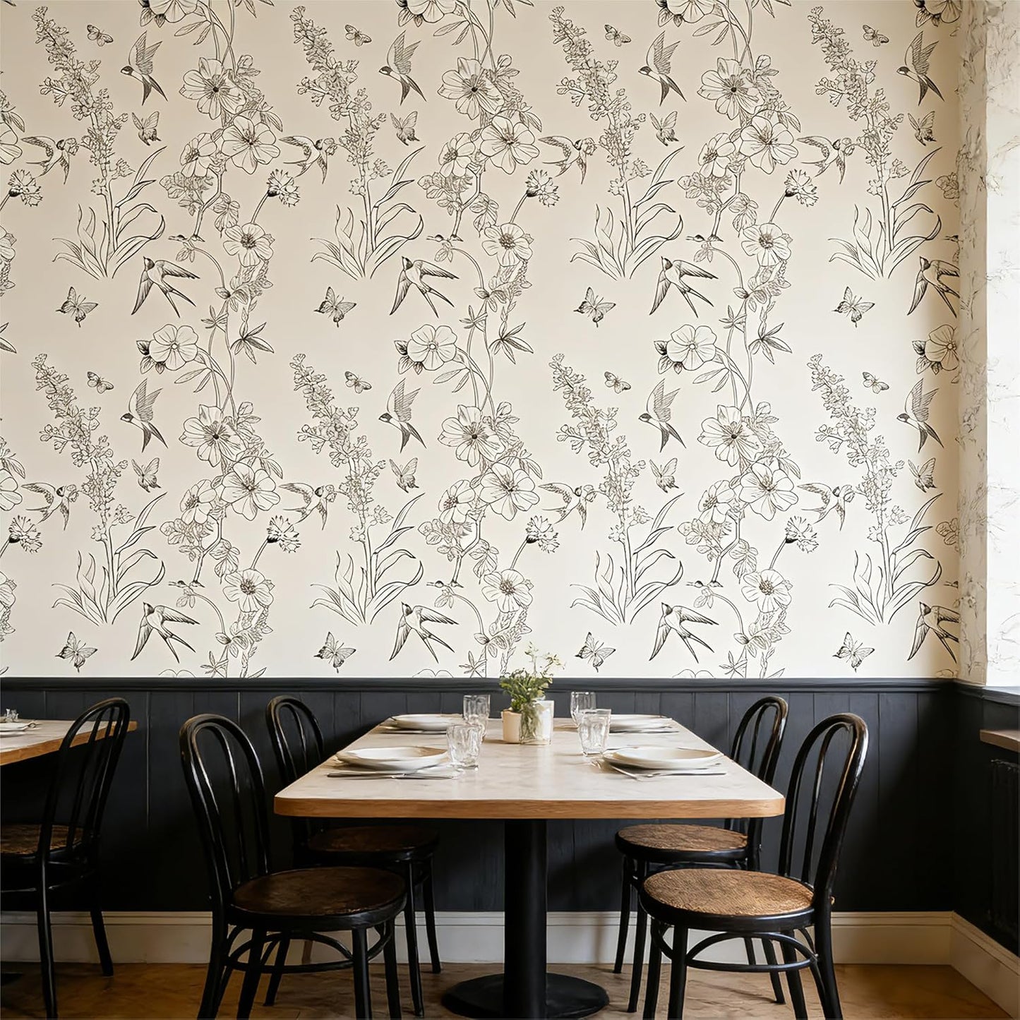 Peel and Stick Wallpaper Removable Self-Adhesive, Renter Friendly Waterproof Vinyl Contact Paper, Boho Self Stick Wall Paper for Bedroom Bathroom Cabinet Furniture Makeover, 17.5" x 118"