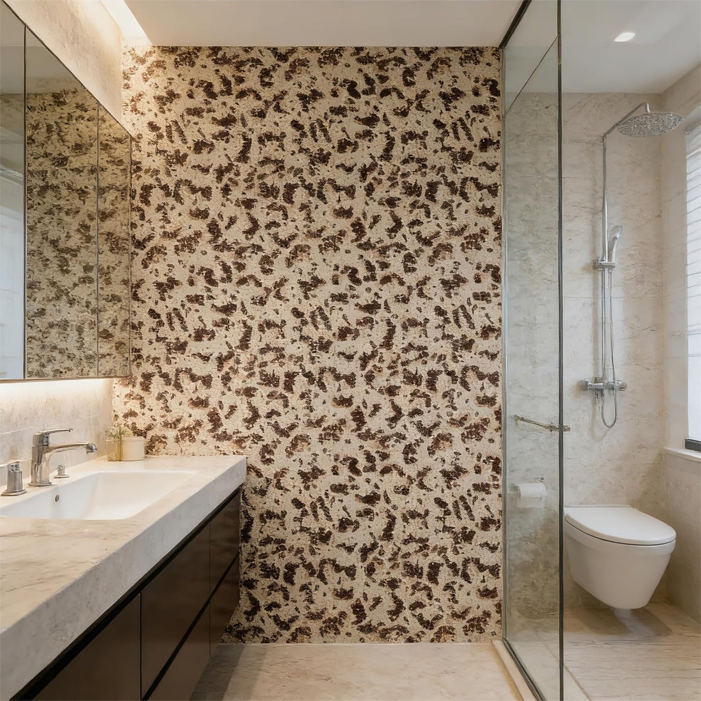 Peel and Stick Wallpaper Removable Self-Adhesive, Renter Friendly Waterproof Vinyl Contact Paper, Boho Self Stick Wall Paper for Bedroom Bathroom Cabinet Furniture Makeover, 17.5" x 118"