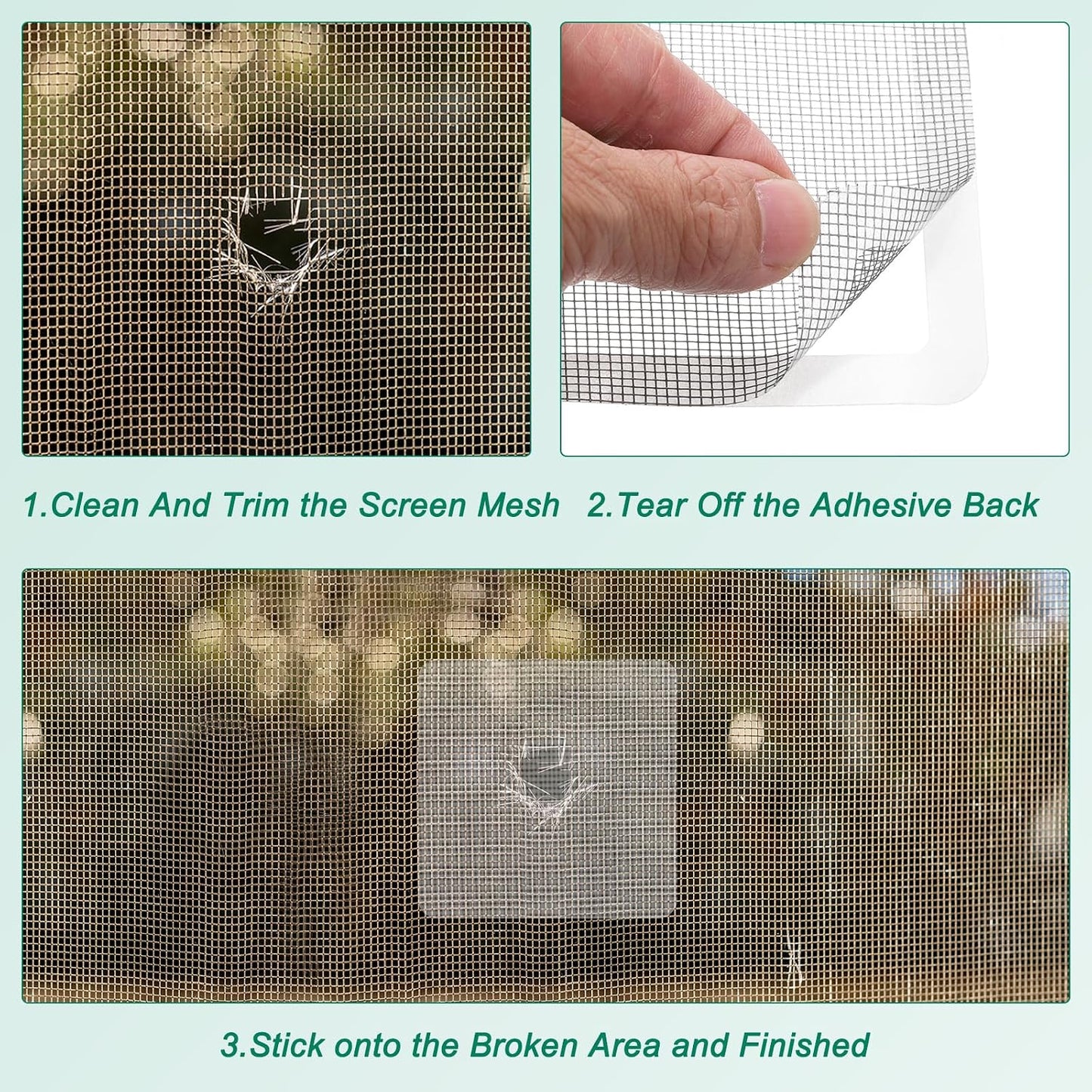 uxcell Window Screen Repair Kit, 10Pcs Gray Screen Repair Kit, Fiberglass Screen Tape Mesh Repair Adhesive Screen Patch Repair Kit for Window or Doors Screen Repair, 4"x 4"(10cm x 10cm)
