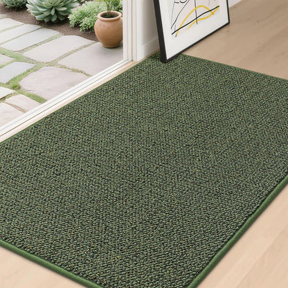BEQHAUSE Dirt Trapper Door Mat 20" x 32", Non-Slip Washable Doormats Entrance Mat, Dirt Resistant and Absorbent Welcome Mat, Low Profile Floor Mats for Front Back Door and Entryway, Beige
