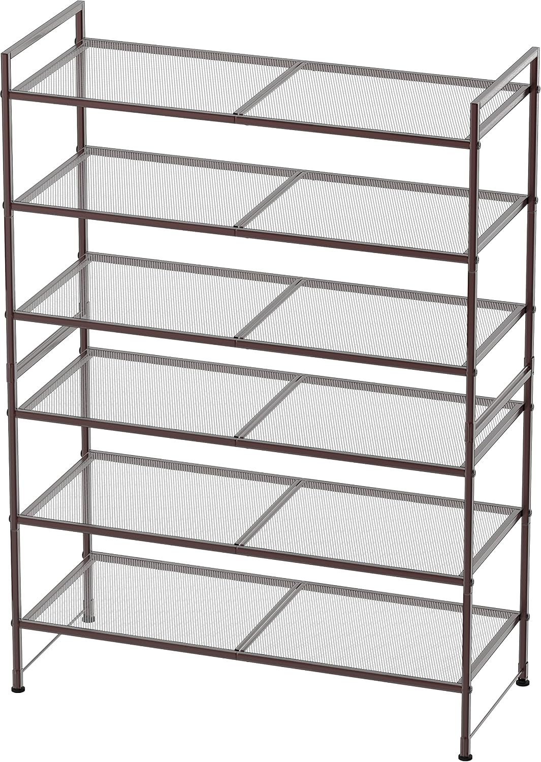 Simple Houseware 3-Tier Stackable Shoes Rack Storage Shelf, Black