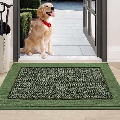 BEQHAUSE Indoor Door Mat 20" x 32", Dirt Trapper Door Mats Non-Slip Entryway Rugs Washable, Resist Dirt Absorbent Welcome Mat, Low Profile Floor Mats for Front Back Door and Entryway, Taupe