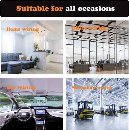 50pcs Cable Clips, Adhesive Cable Organizer Cord Holder, Durable Strong Cable Wire Management for Car, Office and Home (Transparent)
