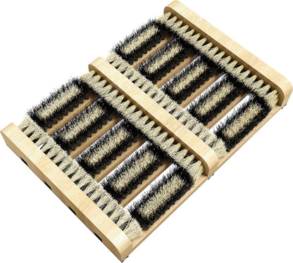 SCRUBIT Boot Scrubber Shoe Brush – Outdoor Boot Brush for Snow & Ice, All Weather Shoes & Boots Cleaner, Removes Snow, Sand and Mud – 14.2 x 10 in. Boot Scraper Door Mat