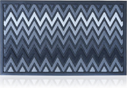 Extra Durable, Superior Absorption, Front Door Mat for Outdoor & Indoor - Welcome Mat for Entryway, Entrance, Patio, Porch - Waterproof, Non-Slip Backing, Coarse Fibers (Scales,17x29)