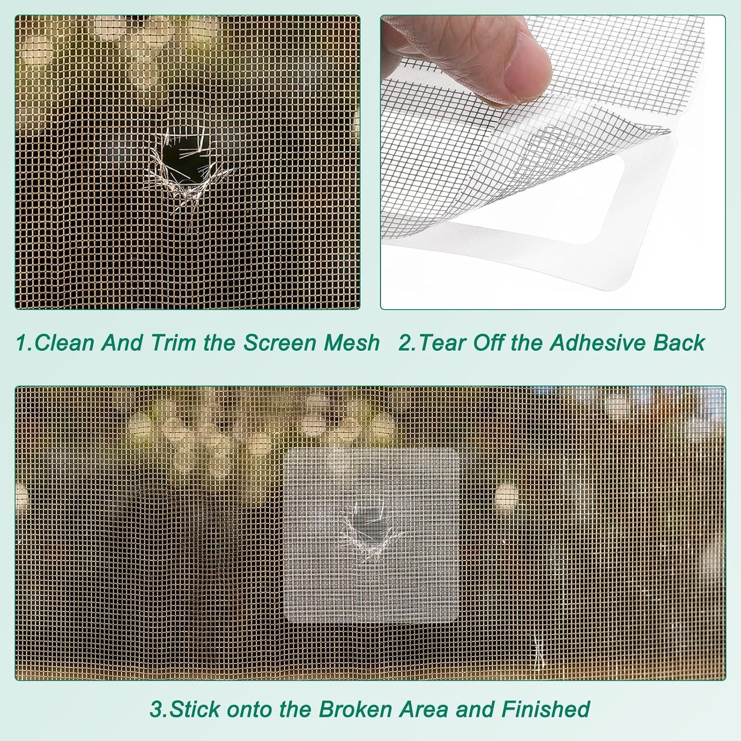 uxcell Window Screen Repair Kit, 5Pcs Gray Screen Repair Kit, Fiberglass Screen Tape Mesh Repair Adhesive Screen Patch Repair Kit for Window or Doors Screen Repair, 4"x 2"(10cm x 5cm)
