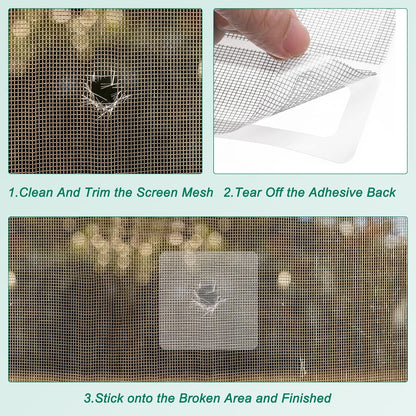 uxcell Window Screen Repair Kit, 5Pcs Gray Screen Repair Kit, Fiberglass Screen Tape Mesh Repair Adhesive Screen Patch Repair Kit for Window or Doors Screen Repair, 4"x 2"(10cm x 5cm)