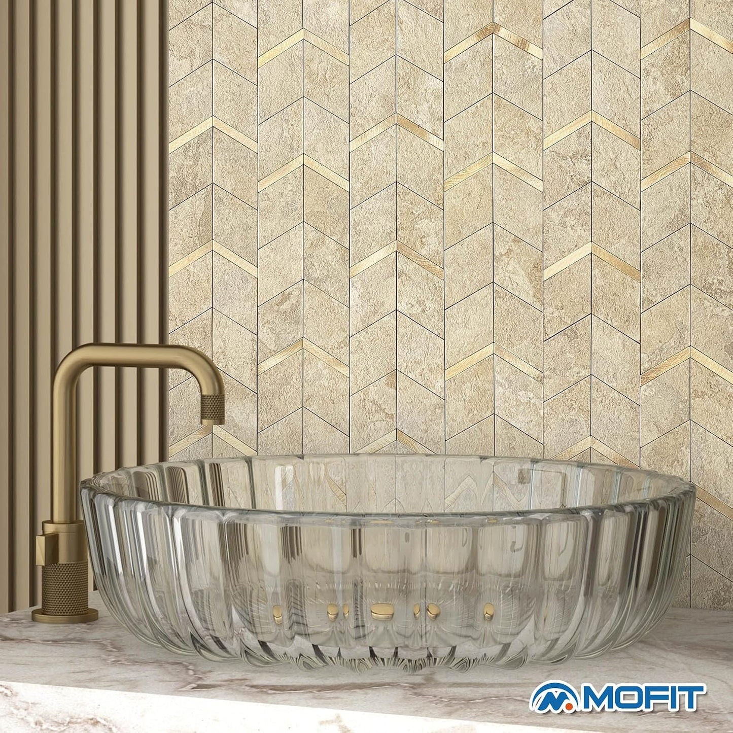 MOFIT Peel and Stick Backsplash for Kitchen,3D Wall Panel Peel and Stick Tile Self Adhesive Backsplash for Bathroom Tile Stickers Diamond (5Sheets,Blue Green Gray)