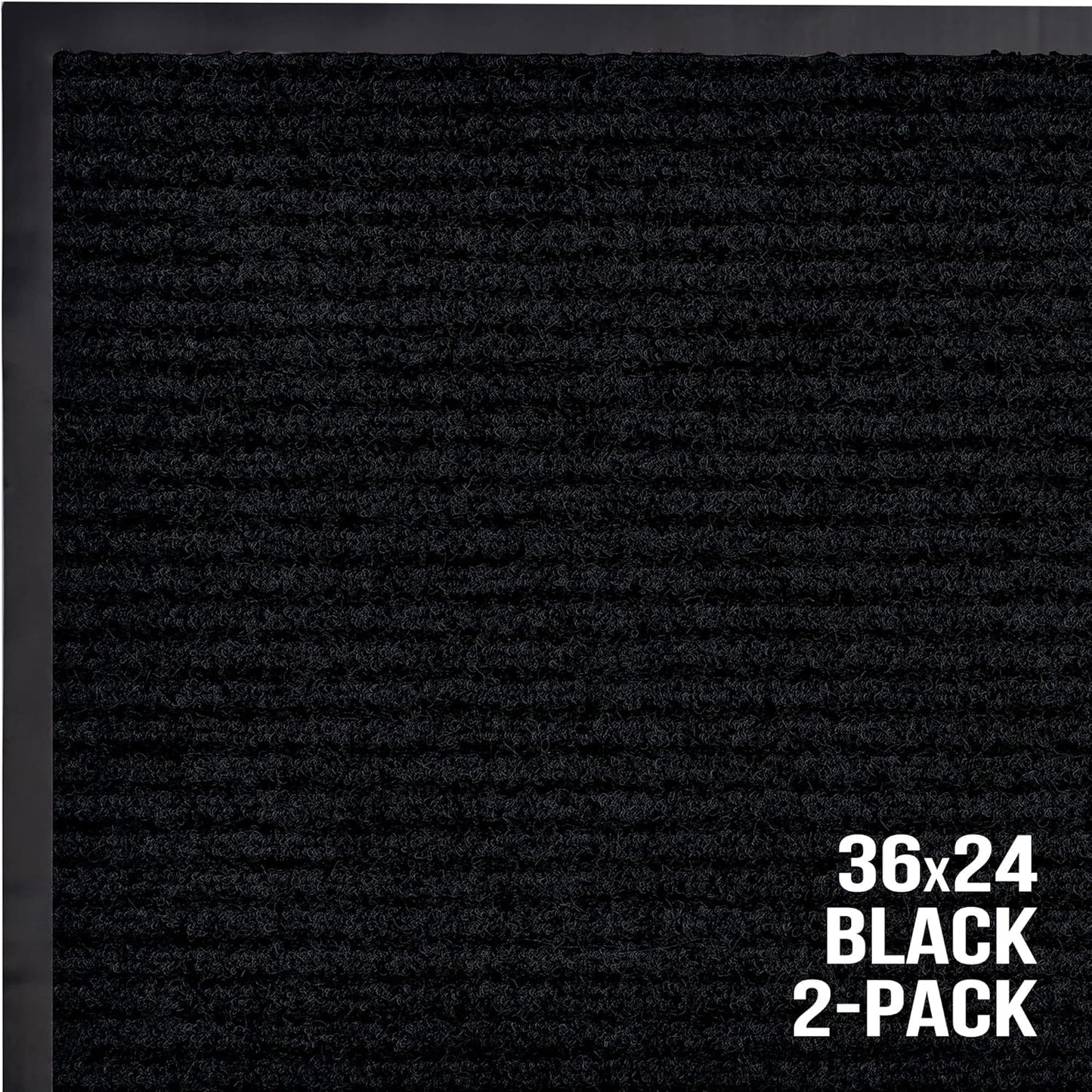 Sierra Concepts Front Door Mat Welcome Floor Mats - Entryway Indoor Outdoor Entrance Doormat, Patio, Porch, Muddy Shoe, Inside Outside Low Profile, 30x17 inches, 2-Pack Gray