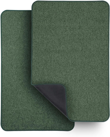 Bath Mat,Ultra Thin Bathroom Rugs,Rubber Bath Mats for Bathroom,No Slip Bath Rugs,Quick Dry,Machine Washable,Low Pile,Absorbent,Shower Outside,Sink,Home Decor Accessories.Grey,1'5"x2'3"(17x27Inch)