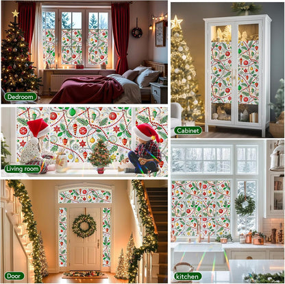 SOMWISE Frosted Glass Window Film, Heat Insulation, UV Block, Anti-Glare, One Way Privacy Tint, Static Cling for Home Bathroom Door, Renter Friendly, Day & Night Privacy