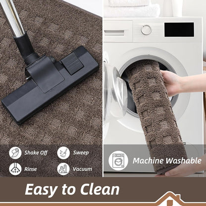 BEQHAUSE Dirt Trapper Door Mats 20"x32", Non-Slip Waffle Doormat Indoor Entrance Low-Profile, Dirt Resist and Absorbent Entryway Rugs Washable Inside Welcome Floor Mat for Front Back Door, Beige