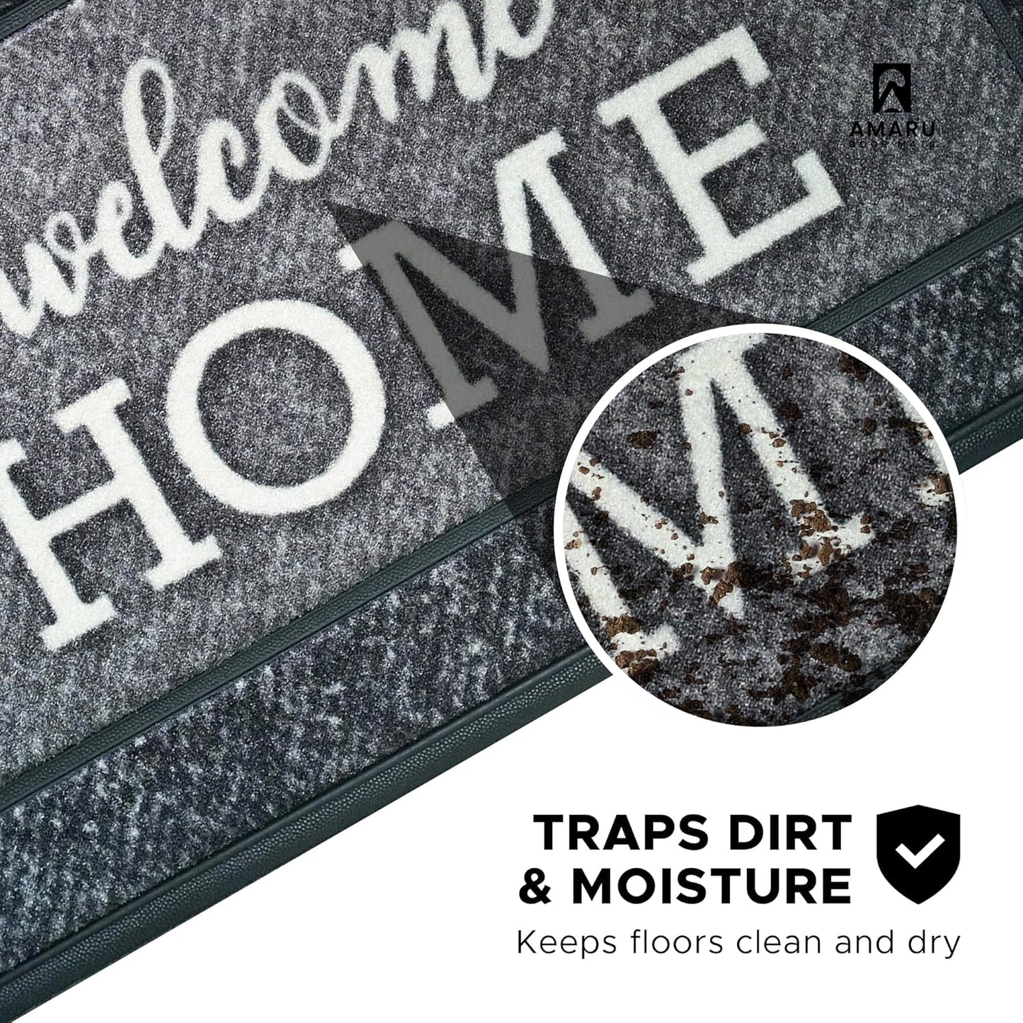 Extra Durable, Superior Absorption, Front Door Mat for Outdoor & Indoor - Welcome Mat for Entryway, Entrance, Patio, Porch - Waterproof, Non-Slip Backing, Coarse Fibers (Scales,17x29)