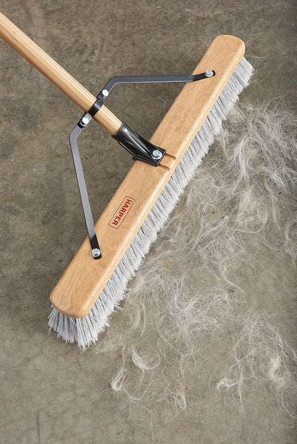Harper 20201044 24 in. Indoor/Outdoor Dry All-Purpose Push Broom with Dual Bristles, for Dust, Gravel, Debris