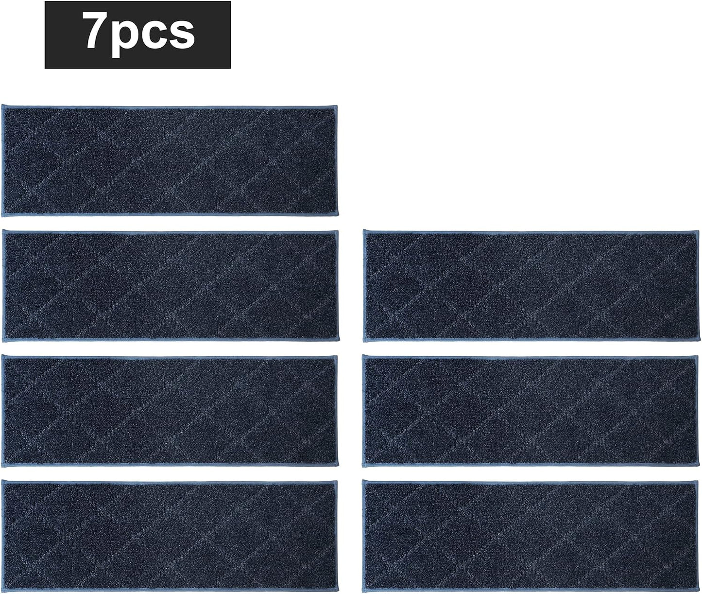 COSY HOMEER Edging Stair Treads Non-Slip Carpet Mat 28inX9in Indoor Stair Runners for Wooden Steps, Edging Stair Rugs for Kids and Dogs, 100% Polyester TPE Backing(4pc, Beige)